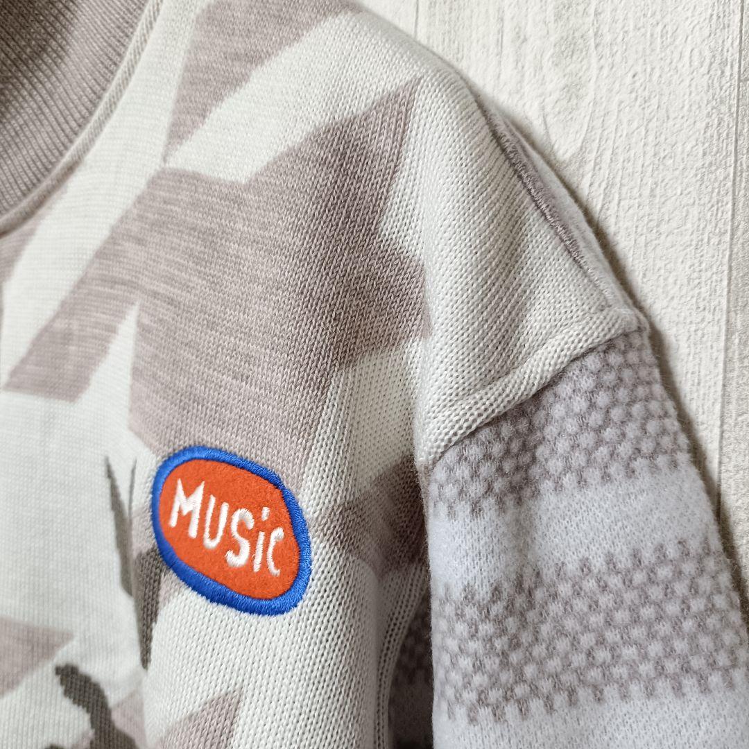 新品 カステルバジャック ハーフジップ セーター L 星柄 ベージュ ゴルフ