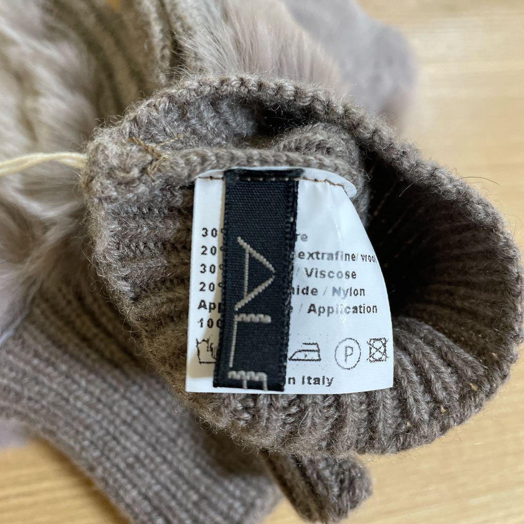 新品タグ付き ALPO アルポ カシミア混 レッキスファー グローブ