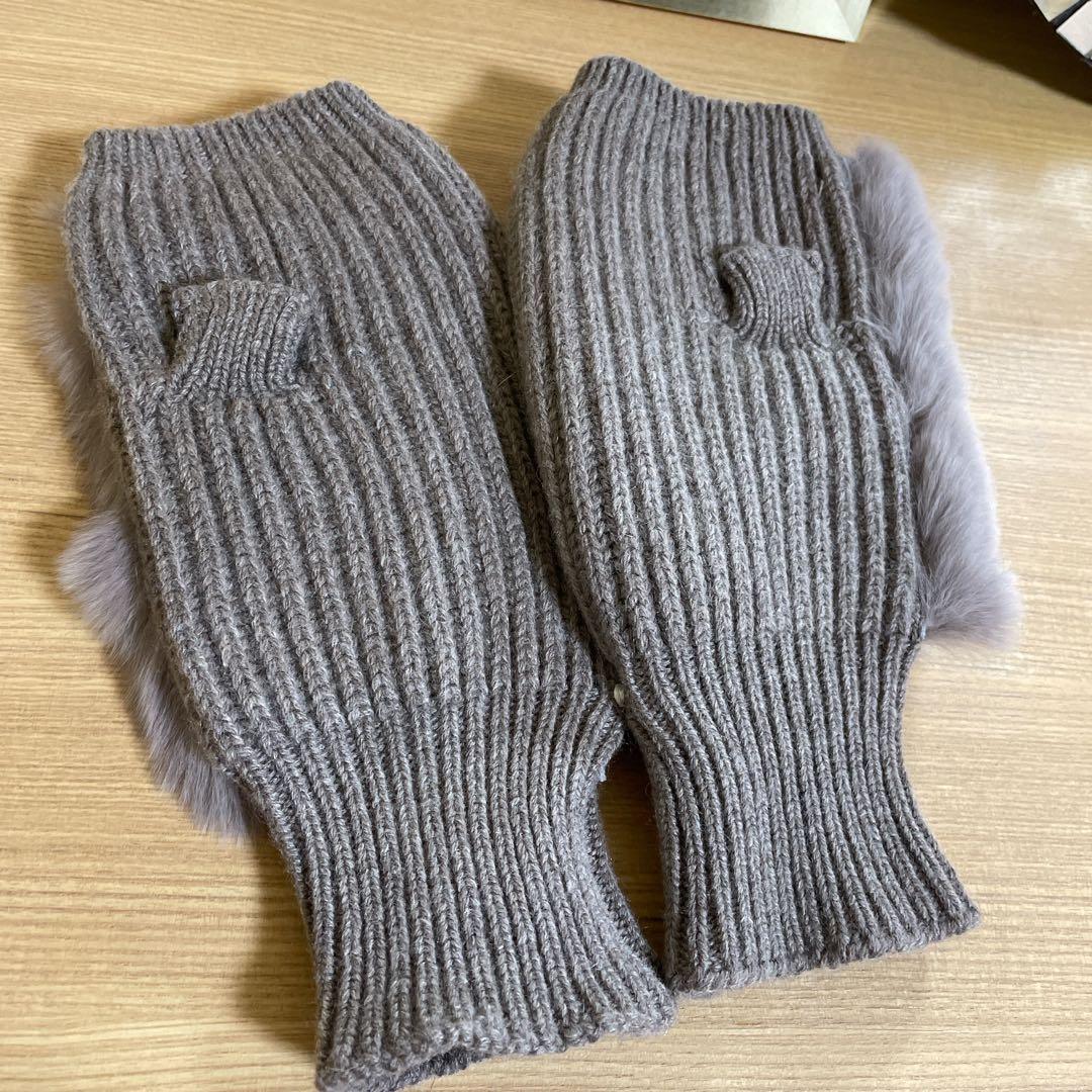 新品タグ付き ALPO アルポ カシミア混 レッキスファー グローブ