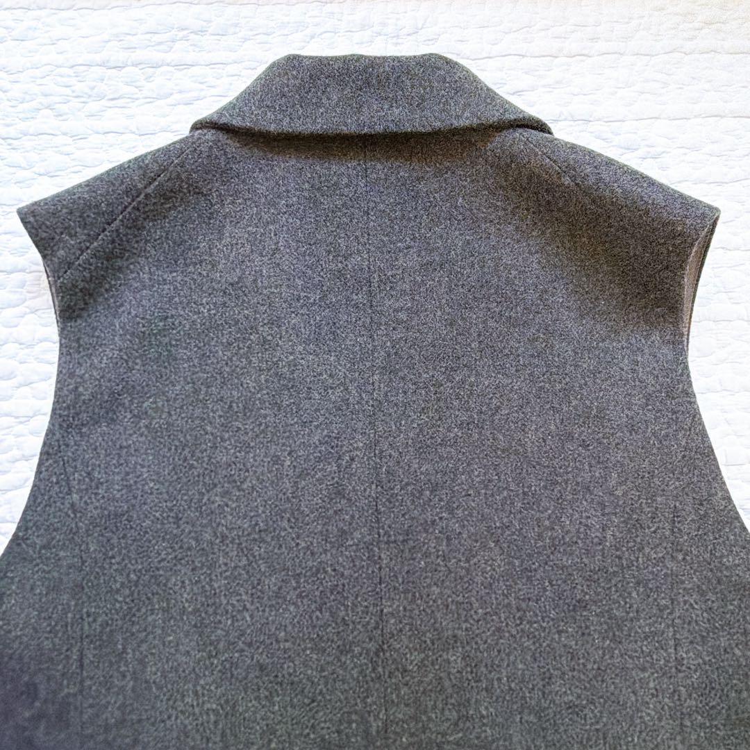 極美品⚑イエナ　テーラードベスト　ジレ　ダブルボタン　スーパー100's グレー