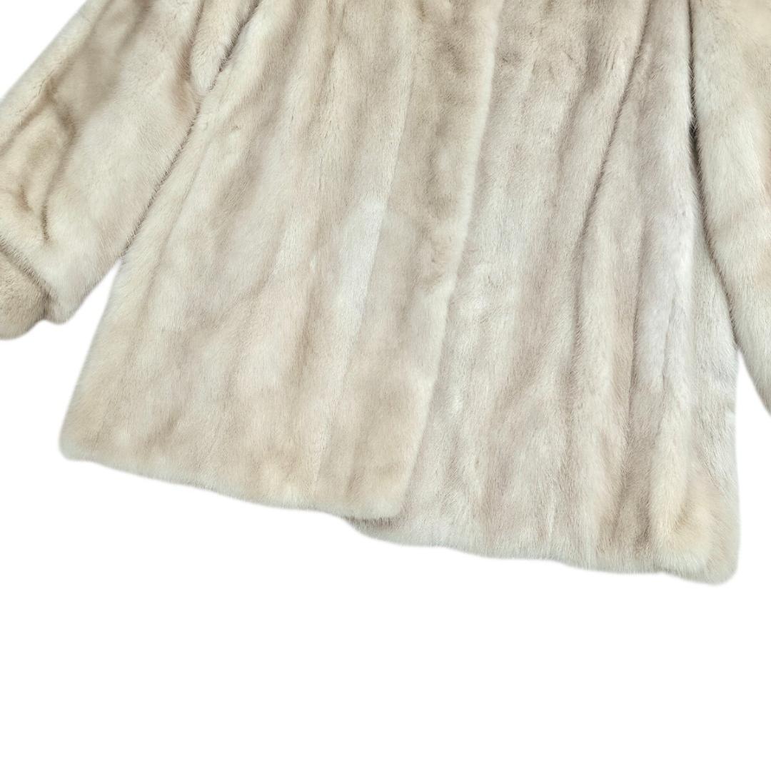 極太袖 パロミノミンクSAGA MINK コート リアルファー L位 毛並み◎
