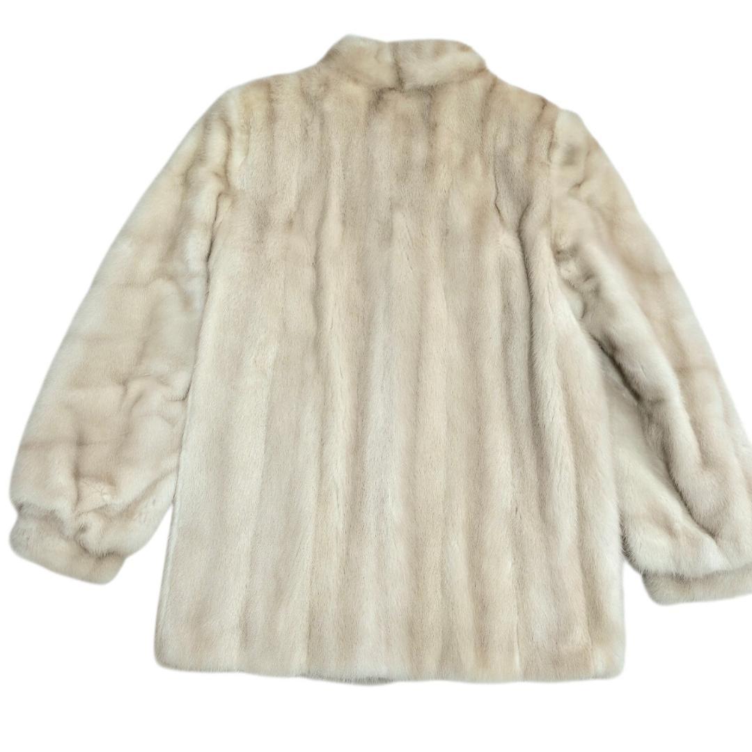 極太袖 パロミノミンクSAGA MINK コート リアルファー L位 毛並み◎