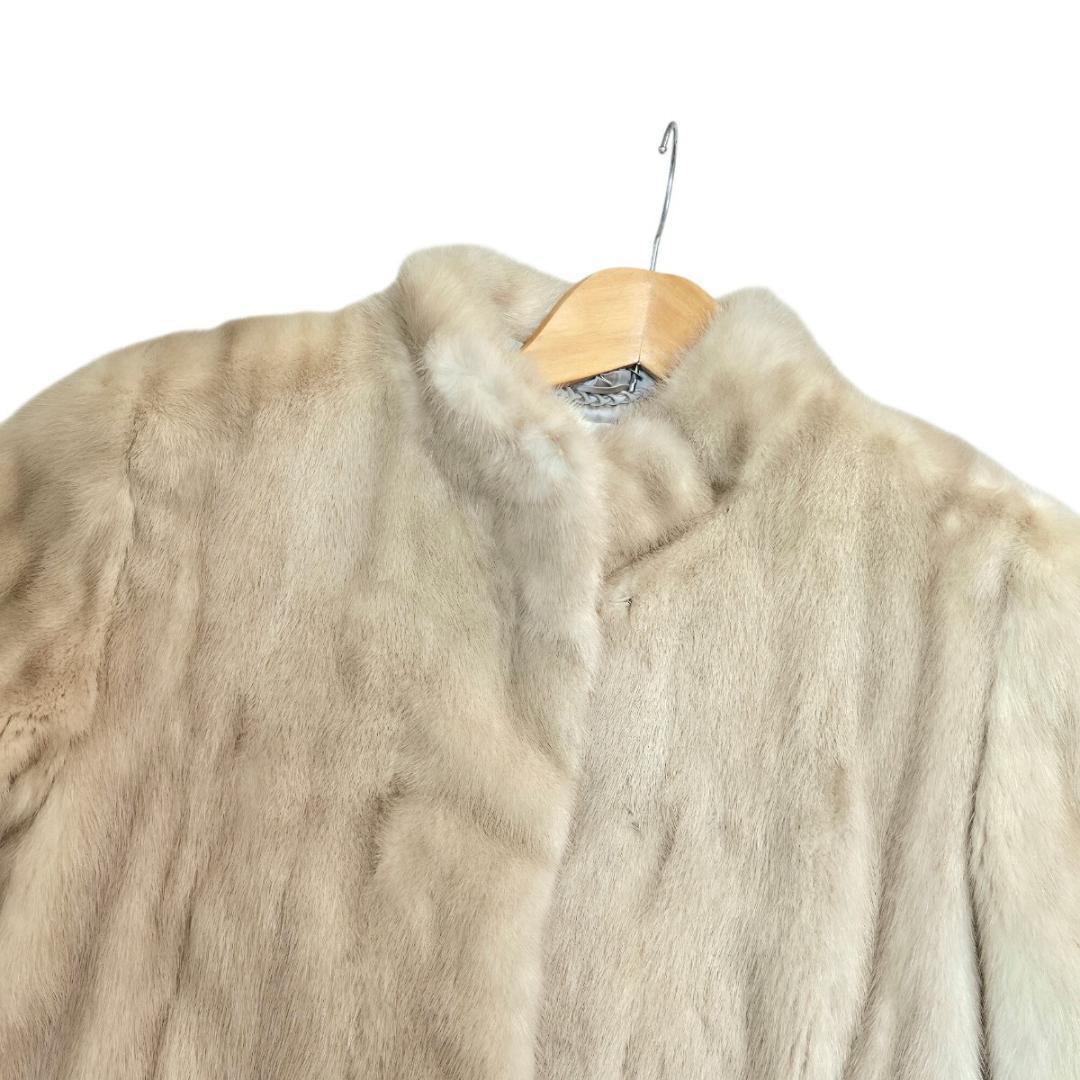 極太袖 パロミノミンクSAGA MINK コート リアルファー L位 毛並み◎