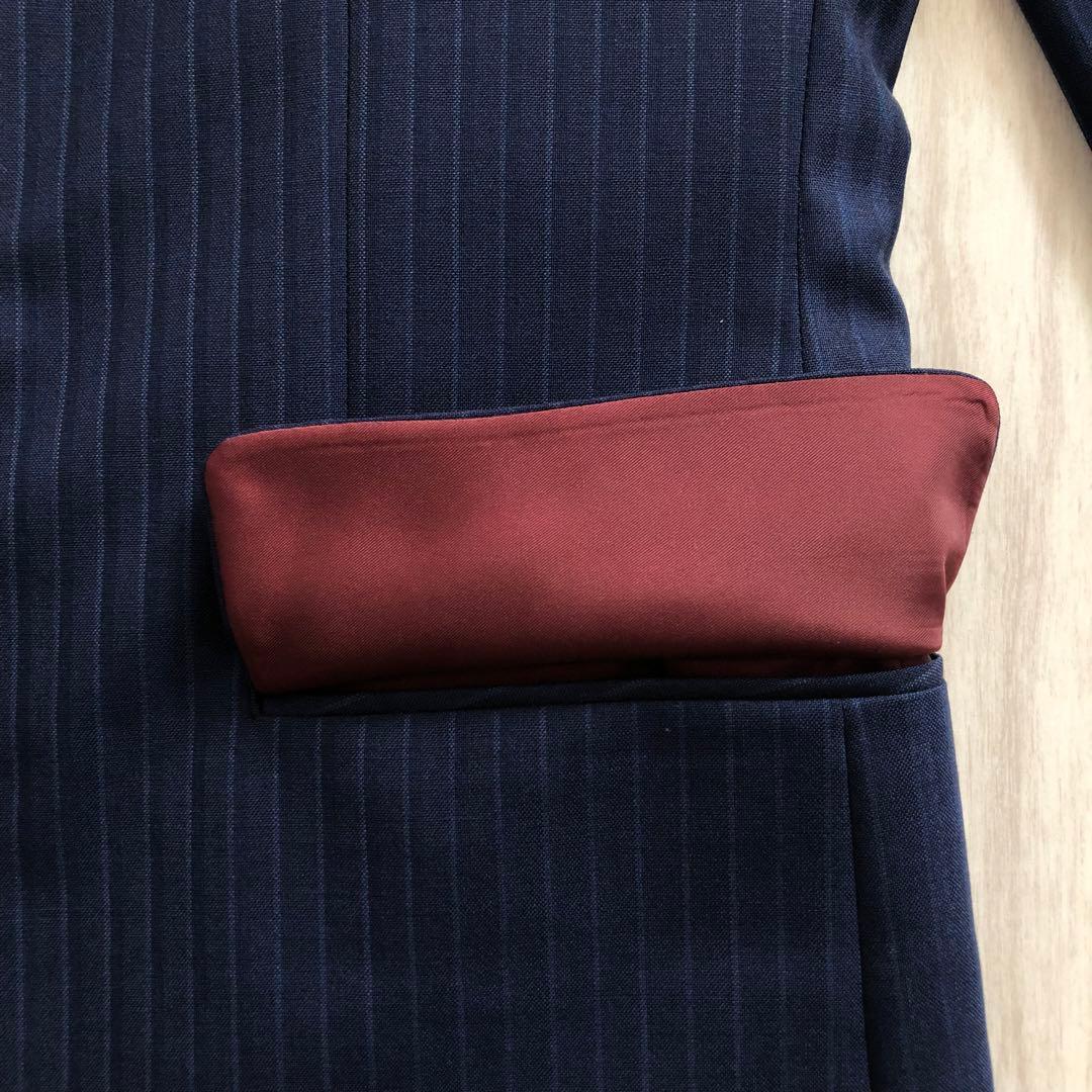 値下げ！【美品】オーダーメイドスーツ　シャドーストライプ　スリーピース