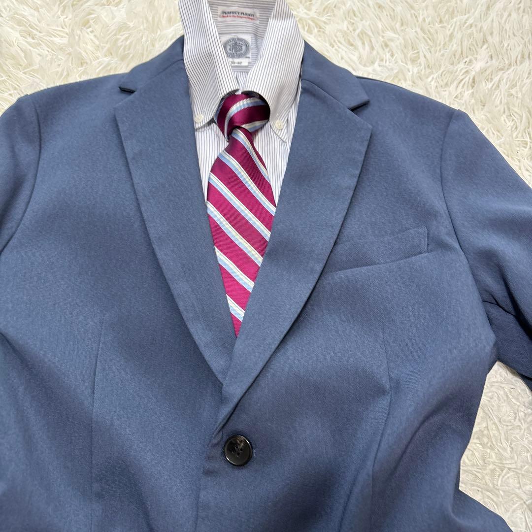 未使用級★ EDIFICE 洗えるセットアップ　ネイビースーツ　2B M ベント