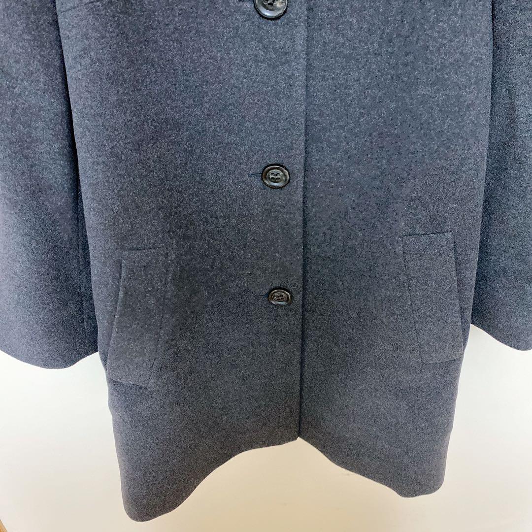 美品　23区　ウールステンカラーコート　カシミヤ混　大きいサイズ　44