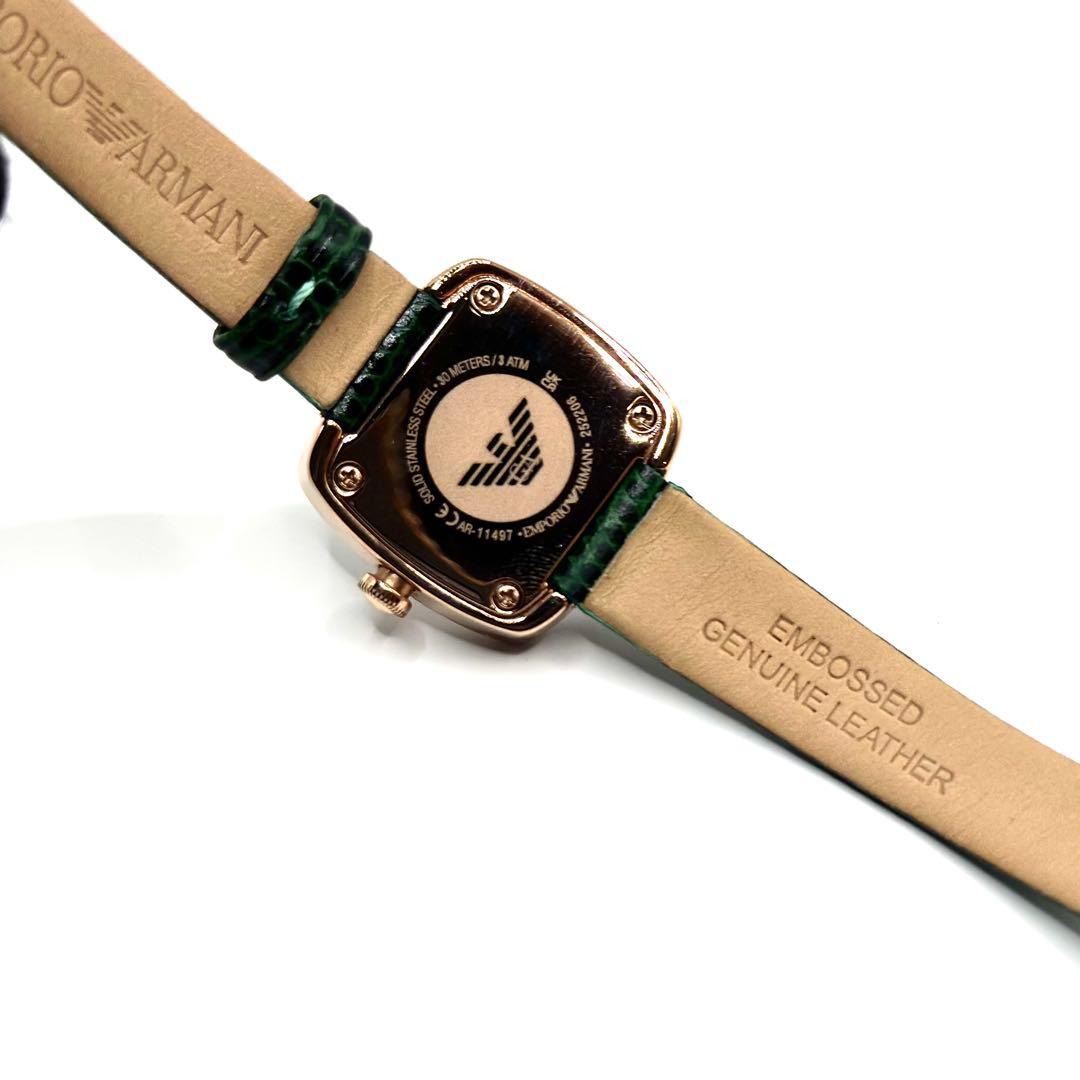 EMPORIO ARMANI レディースアナログレザー腕時計 AR-11497