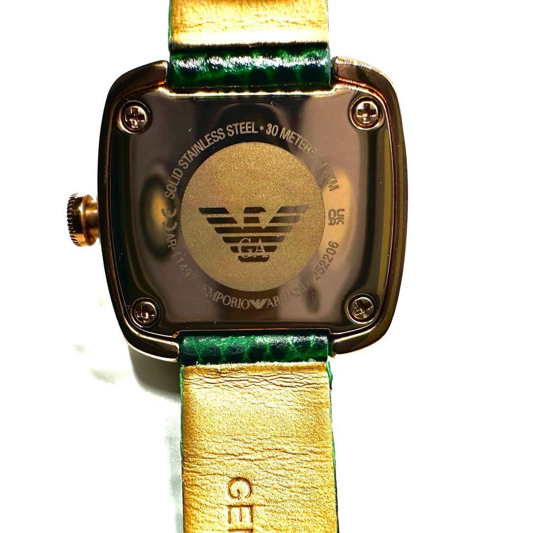 EMPORIO ARMANI レディースアナログレザー腕時計 AR-11497