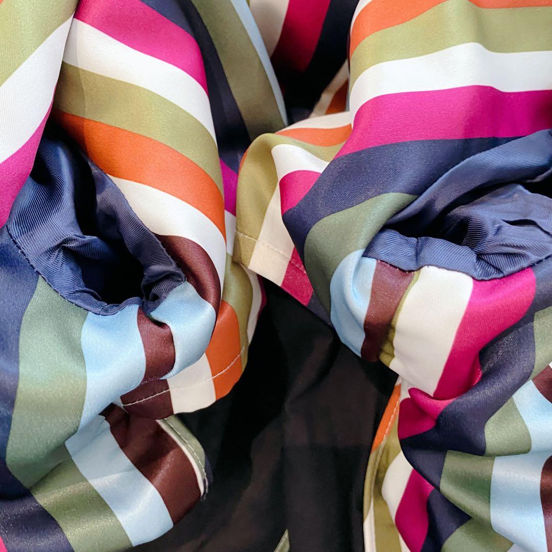 【極美品】コーチ トレンチコート ロング ベルト ストライプ ネイビー 金ボタン