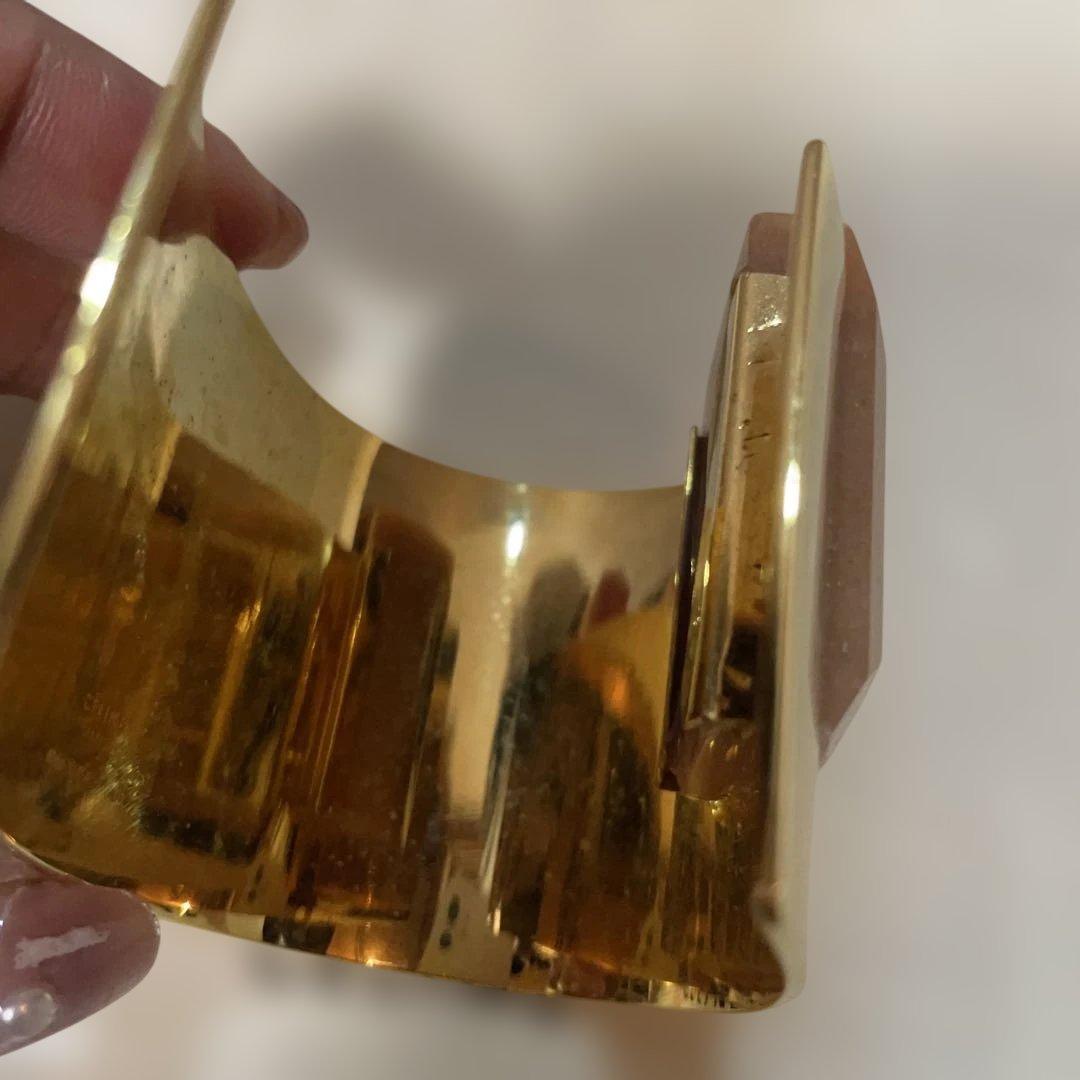 CÉLINE モダン ゴールドバングル　さストーン