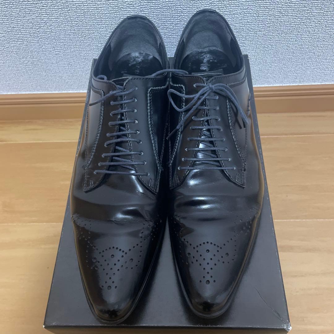 ficce ブラックレザードレスシューズ ストレートチップ　28cm ブラック