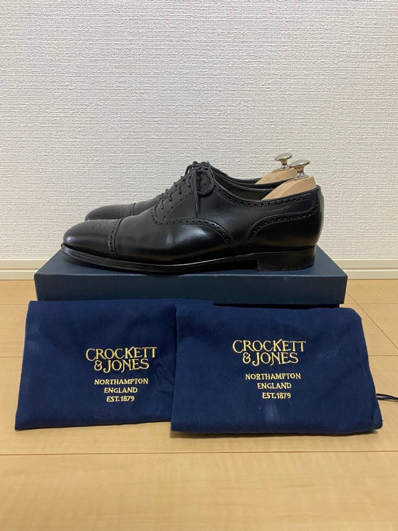 クロケット&ジョーンズ ウェルバック UK7.5D 337 シューツリー付き