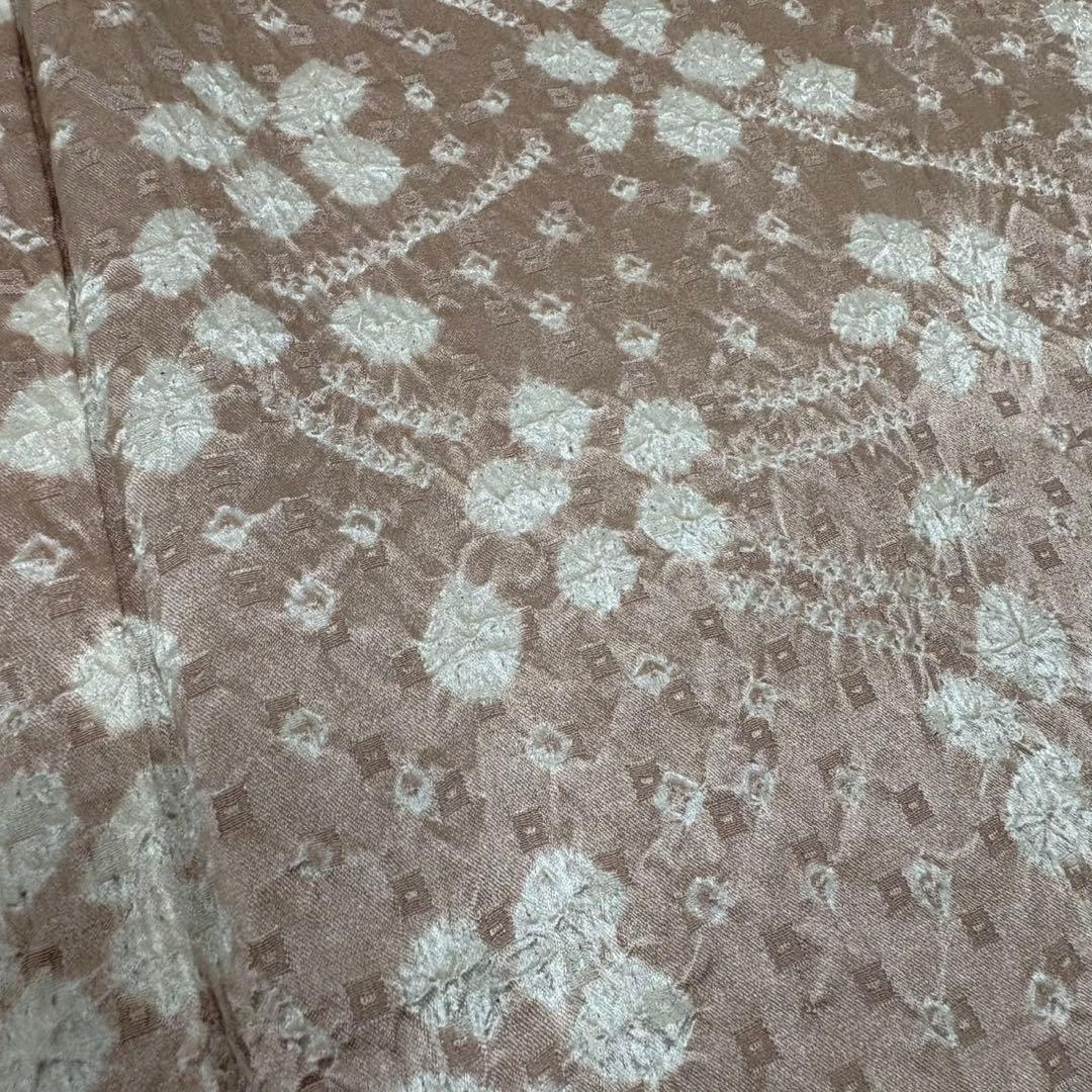 デ*ー様 付下げ 絞りの素晴らしい加工 紋なし 正絹 AK-5504