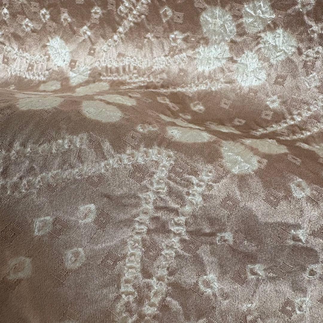 デ*ー様 付下げ 絞りの素晴らしい加工 紋なし 正絹 AK-5504