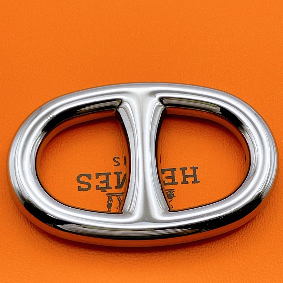 HERMES シェーヌダンクル　スカーフリング　シルバー　エルメス