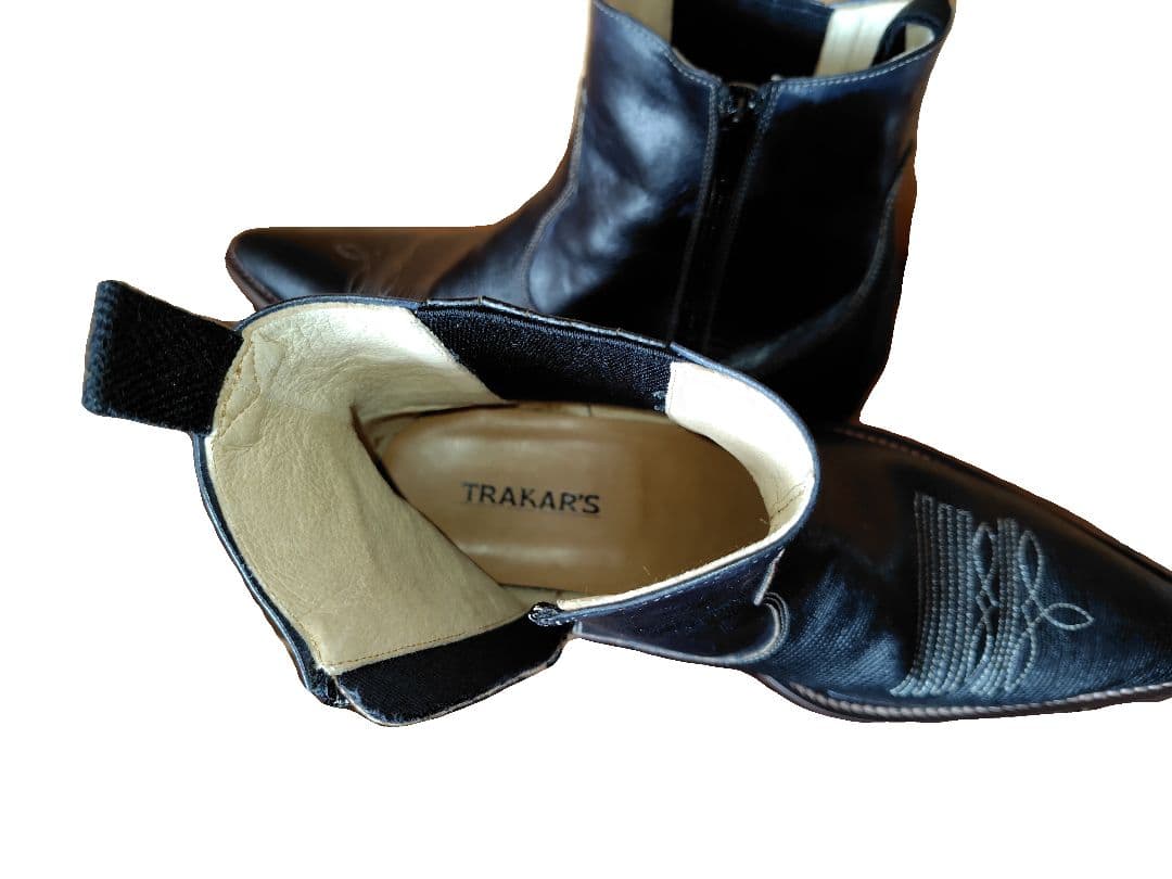 27cm Trakar's ジップ付きサイドゴア ウェスタンブーツ