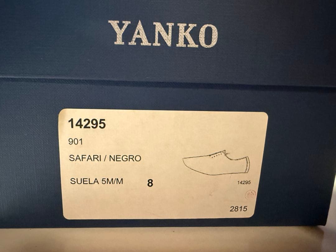 【3回使用の美品】YANKO 黒レザー ドレスシューズ