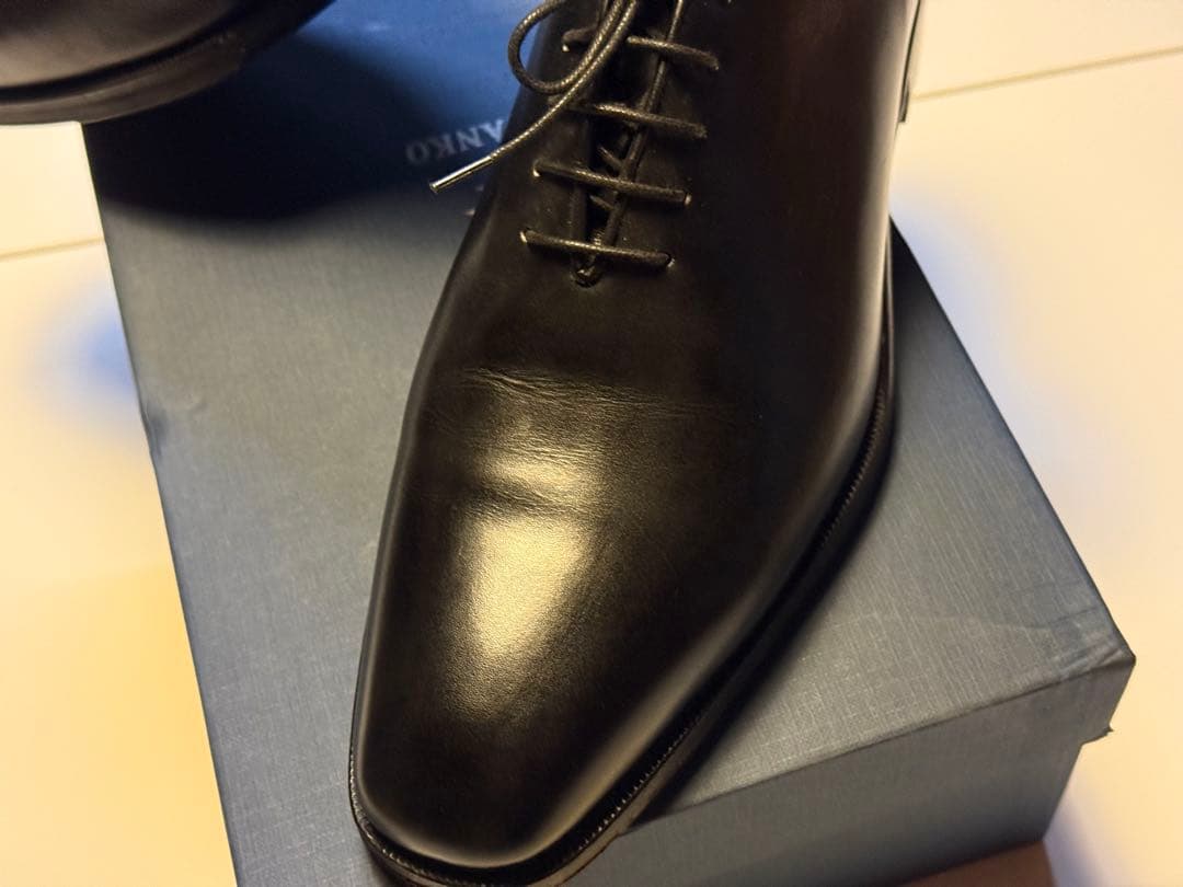 【3回使用の美品】YANKO 黒レザー ドレスシューズ