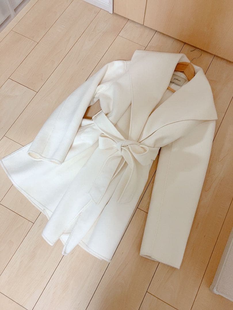 polaura ショールカラーウールミドルコート