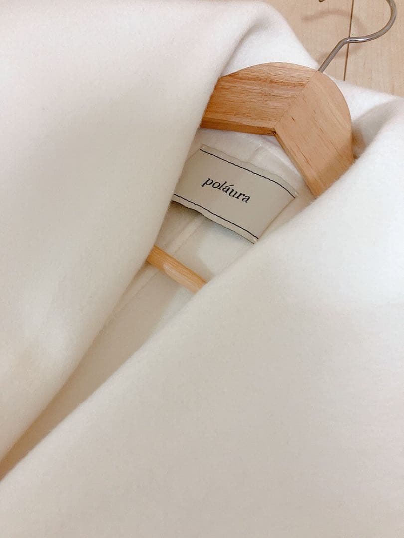 polaura ショールカラーウールミドルコート