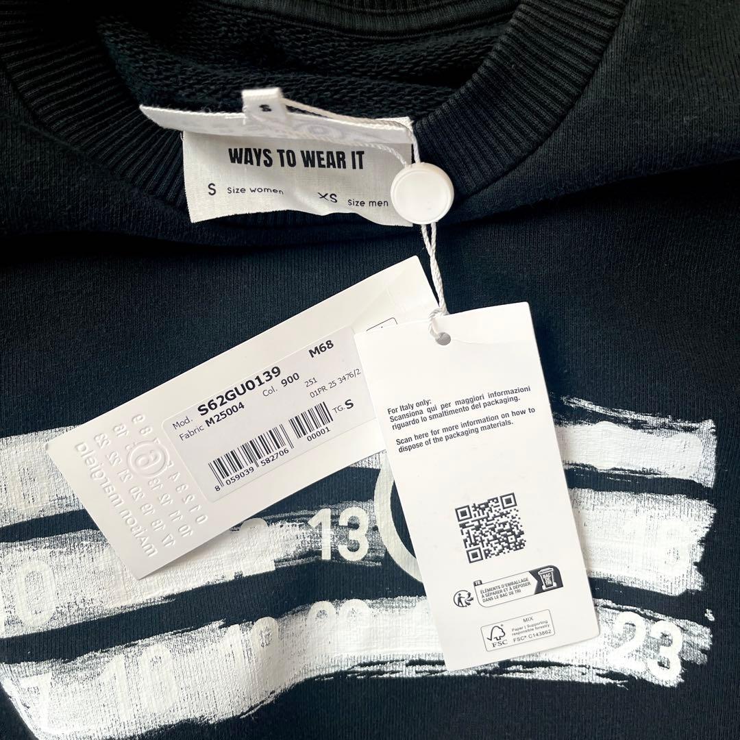 新品未使用 タグ付 MM6 メゾンマルジェラ ナンバリング スウェット S