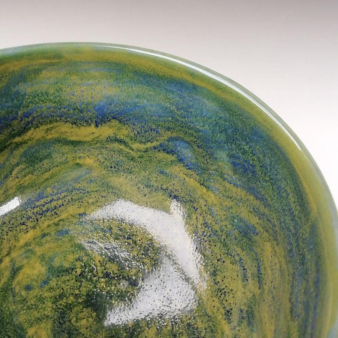 Ｔ６６２　茶碗　『九谷焼』『深厚釉　茶碗』『三代　三ツ井詠一(為吉)造』　共箱