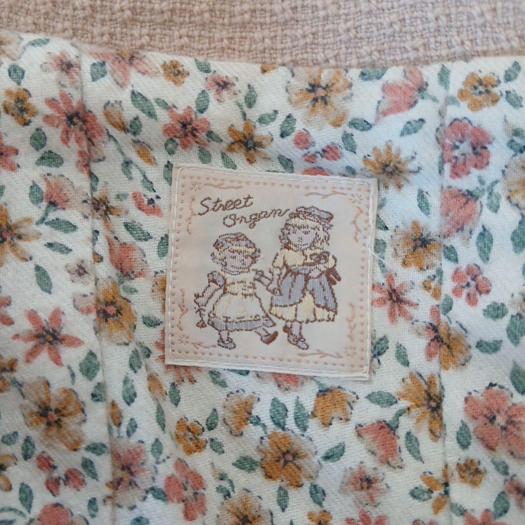 ストリートオルガン　コート ベージュ　花　刺繍