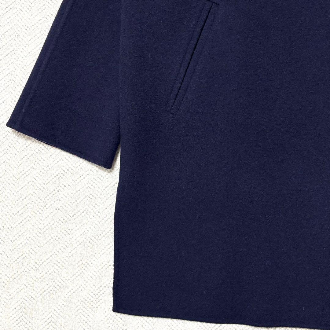 極美品 BURBERRY バーバリー 金ボタン カシミヤ混 ノバチェック コート