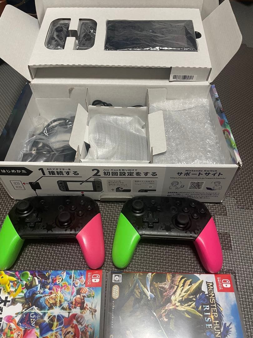 Nintendo Switch プロコン　スマブラ　モンハン　ソフト付き