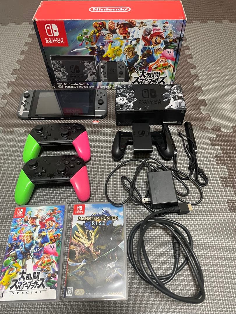 Nintendo Switch プロコン　スマブラ　モンハン　ソフト付き