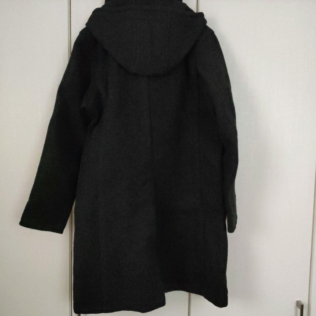 タグ付未使用　ダントン　ウールモッサフードコート　グレー色