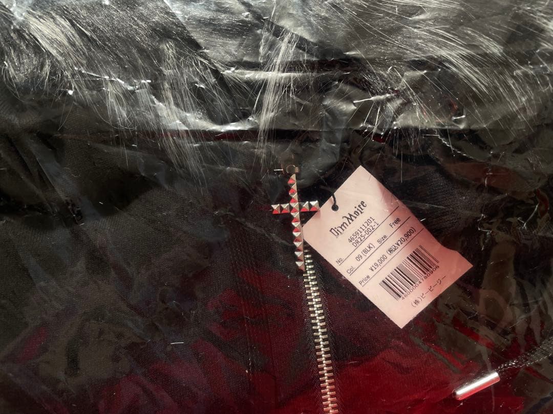 【DIMREM】超ハトメファーフードパーカー【Black】 DimMoire