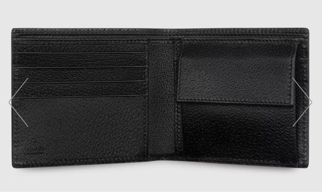 グッチ　GGロゴ 二つ折り財布 黒