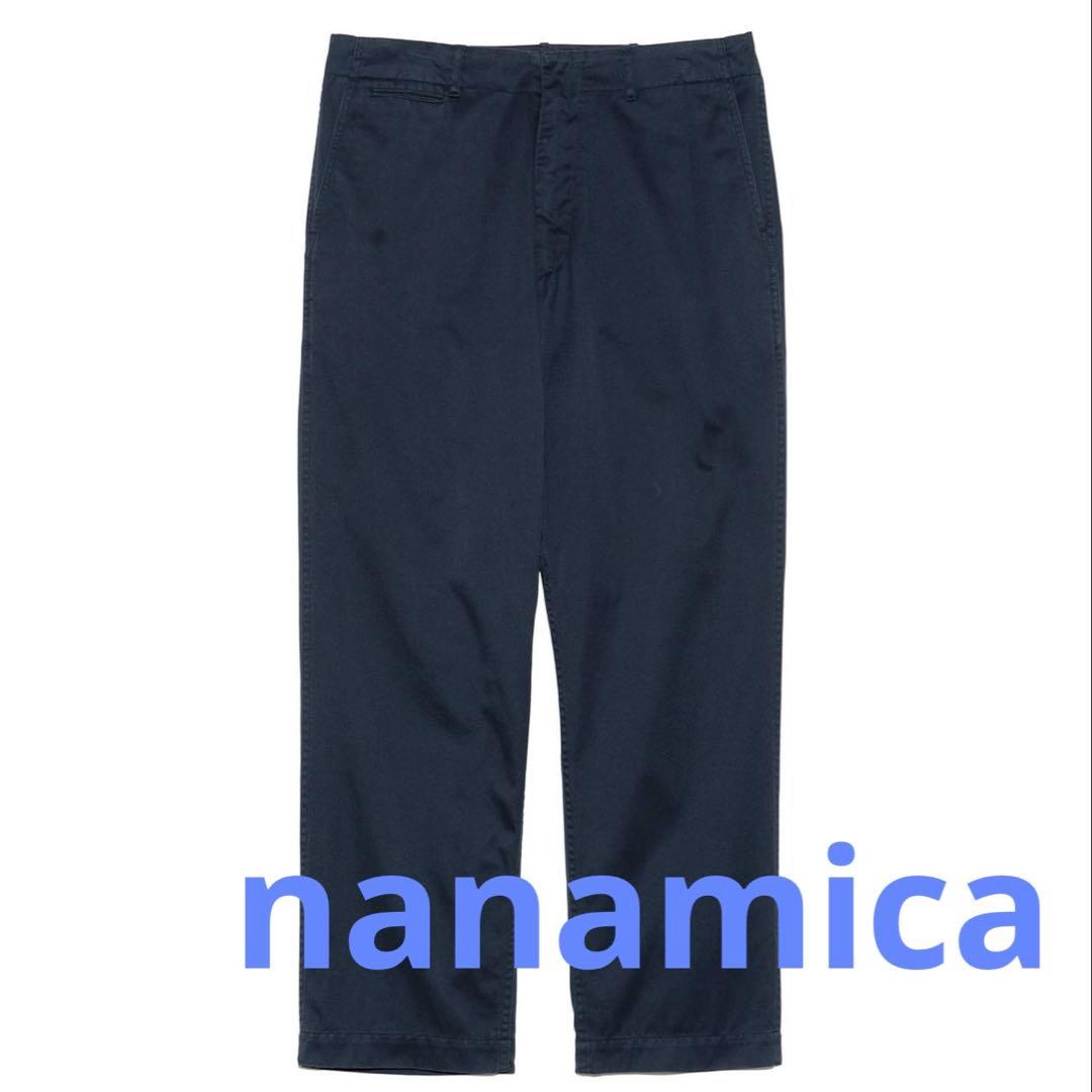 新品 nanamica Wide Chino Pants ネイビー 34