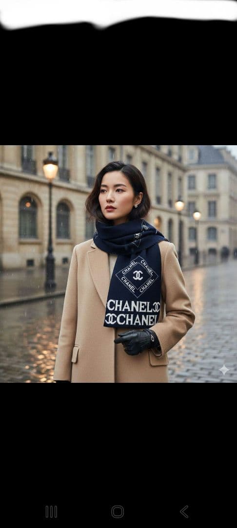美品　CHANEL　シャネルマフラー ノベルティ