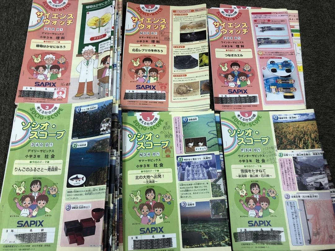 サピックス　３年　デイリー/夏期・冬期/算基礎トレ　2019年版　中古