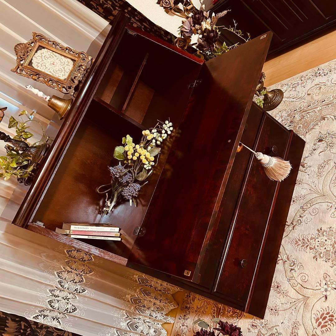 民芸家具　ライティングビューロー　長谷川家具　旭川家具 アンティーク　チェスト