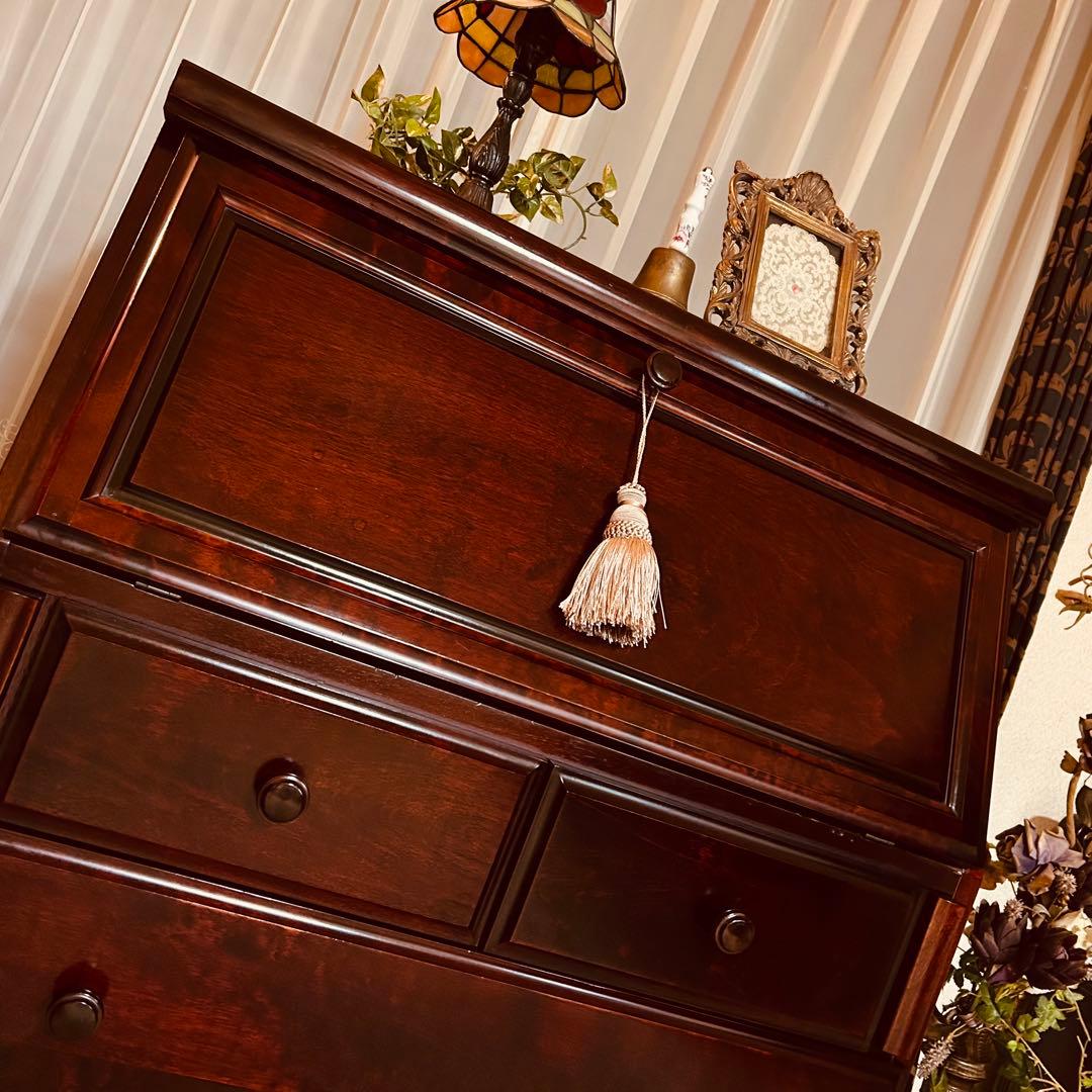 民芸家具　ライティングビューロー　長谷川家具　旭川家具 アンティーク　チェスト