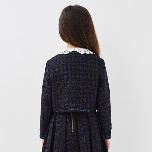 ＊新品＊ケイトスペード　ネイビーツイード ジャケットスカートブラウスセット160