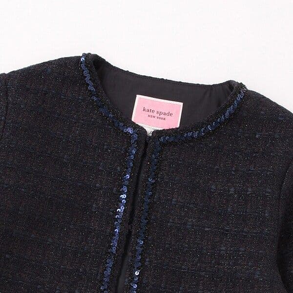 ＊新品＊ケイトスペード　ネイビーツイード ジャケットスカートブラウスセット160
