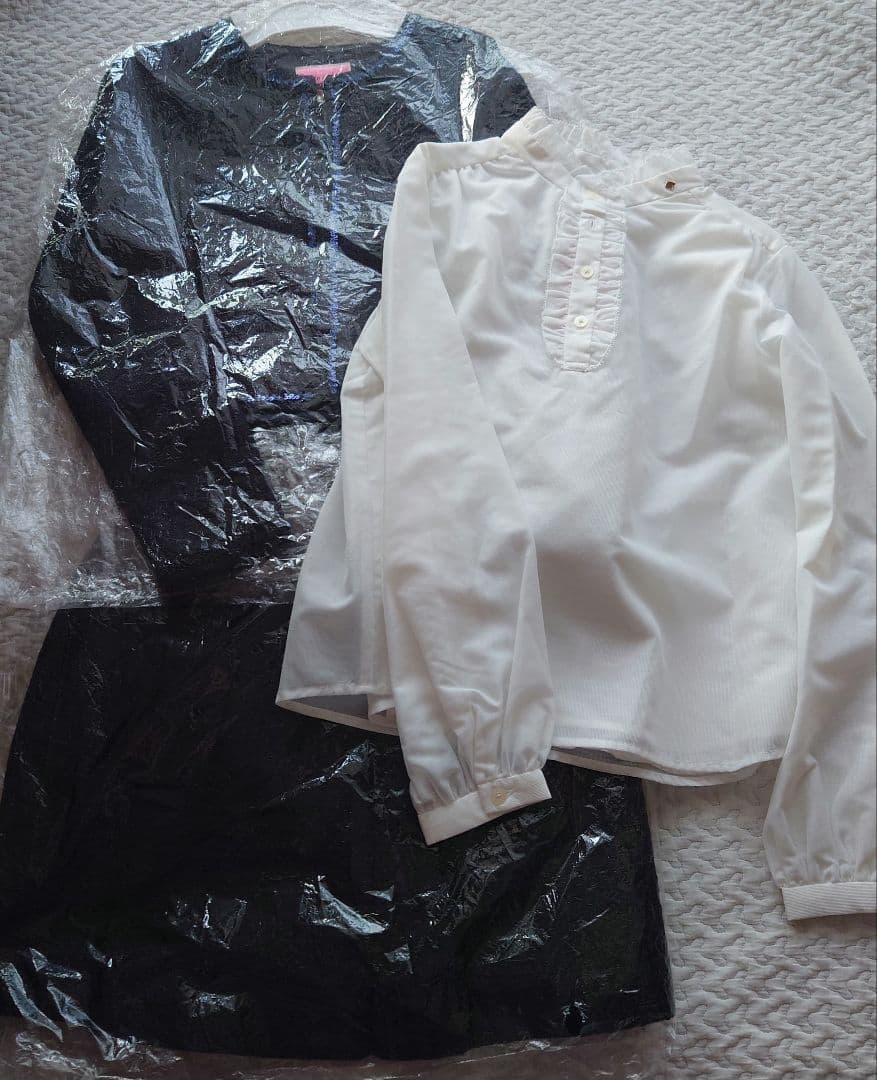 ＊新品＊ケイトスペード　ネイビーツイード ジャケットスカートブラウスセット160