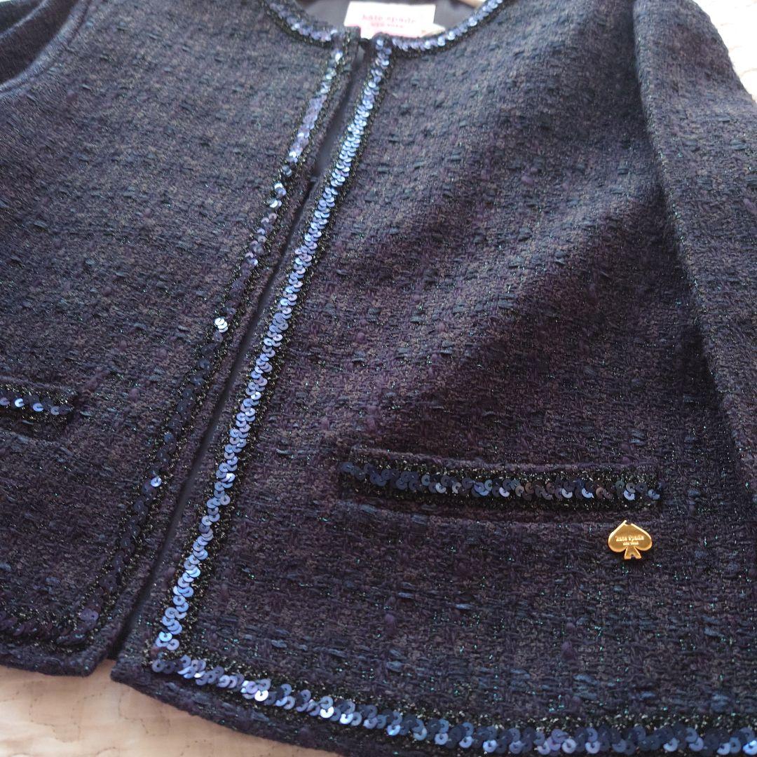 ＊新品＊ケイトスペード　ネイビーツイード ジャケットスカートブラウスセット160