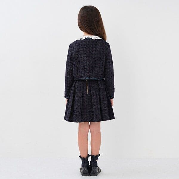 ＊新品＊ケイトスペード　ネイビーツイード ジャケットスカートブラウスセット160