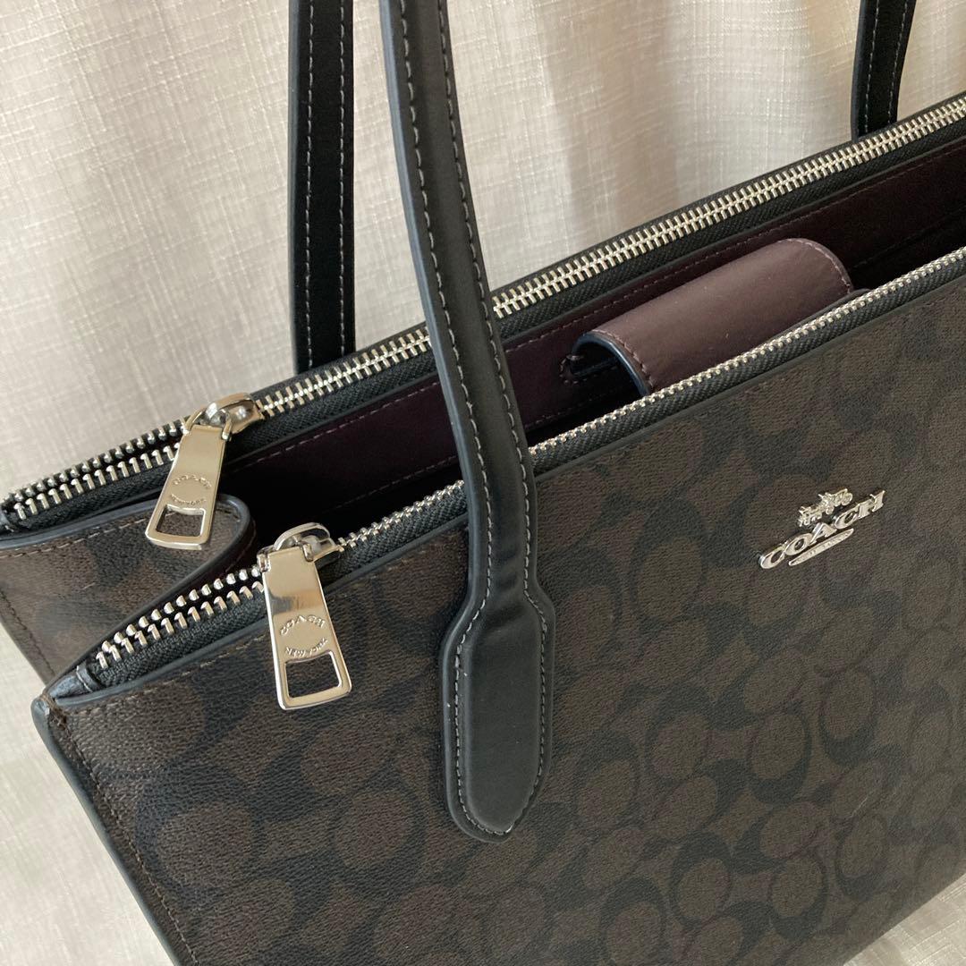 COACH ダークブラウン ビジネスバッグ