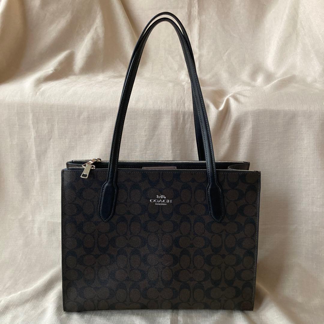 COACH ダークブラウン ビジネスバッグ