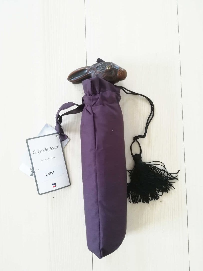 ★新価格★ Guy de jean 折り畳み傘 雨/日傘兼用：ウサギ