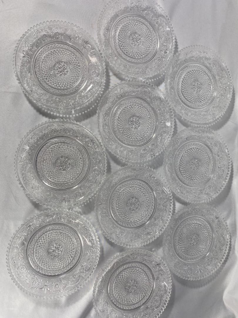 長谷川ガラス　エリザベス　ミニ皿10枚セット