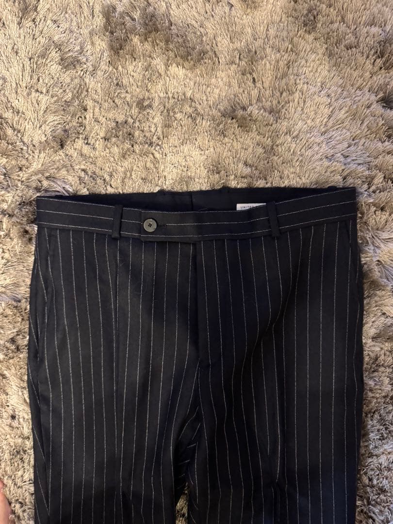 UNITED ARROWS ストライプスラックス Lサイズ 起毛 AW