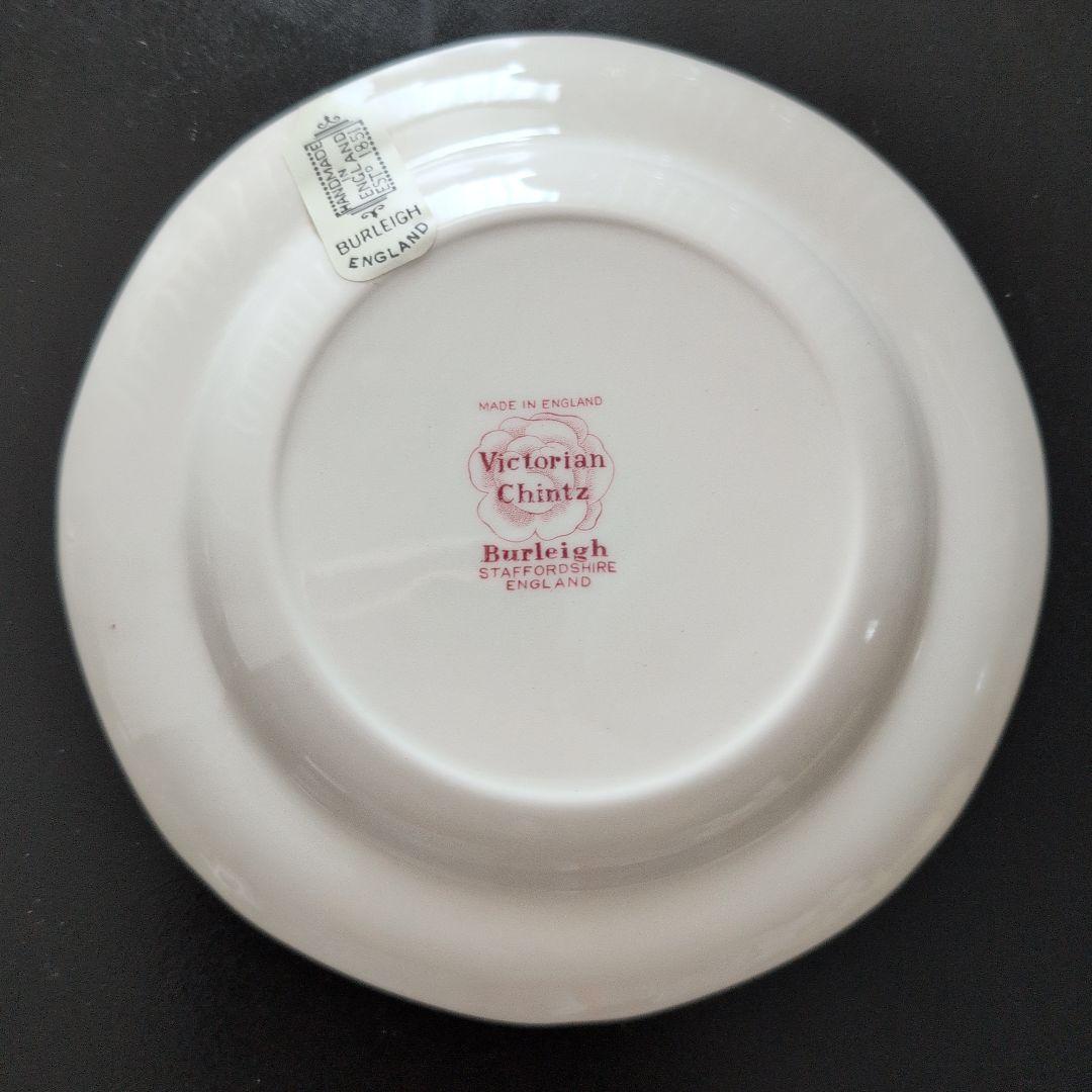 【新品・未使用】Burleigh ビクトリアンチンツ 19cmプレート　2枚組