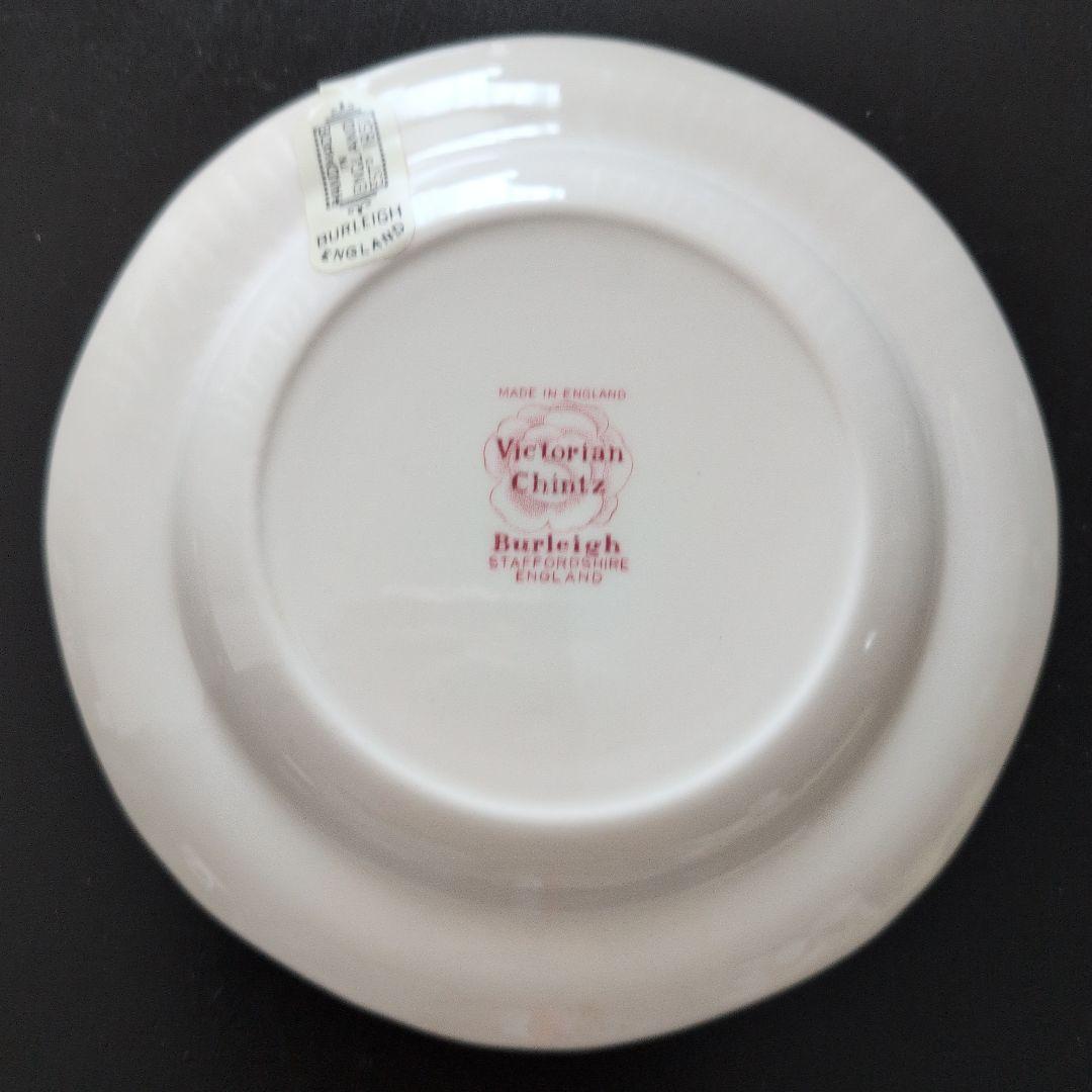 【新品・未使用】Burleigh ビクトリアンチンツ 19cmプレート　2枚組